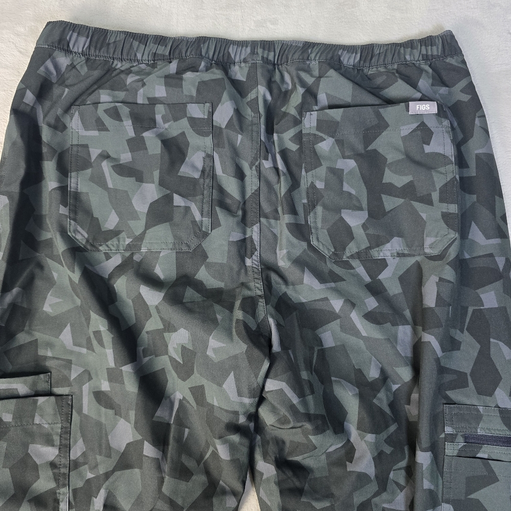 Womens FIGS Yola FREEx Lined Skinny Scrub Pants Bonsai Camo sz Lg - Picture 8 of 12